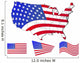 united states map with flags Wall Decal