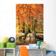 Autumn Bridge Wall Mural