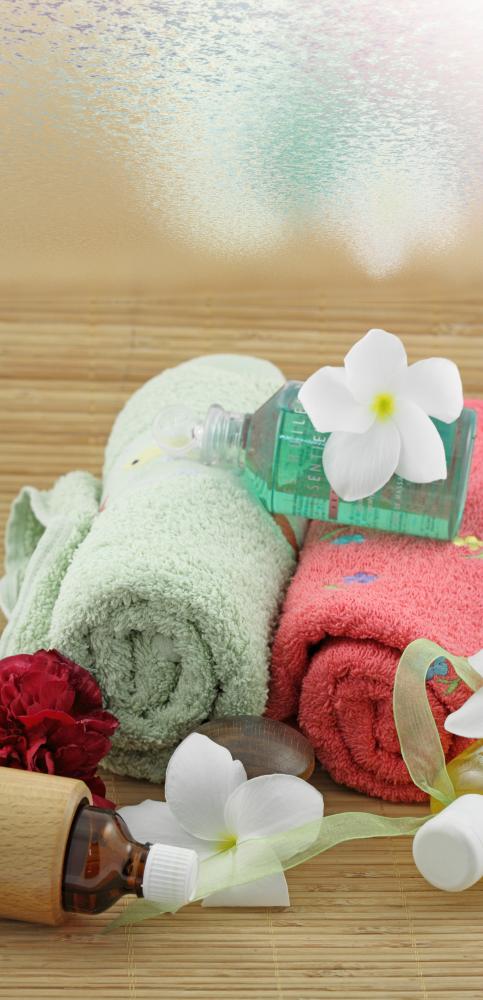 Atmosphere Relaxation Spa Massage White Background Wall Mural