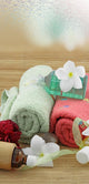 Atmosphere Relaxation Spa Massage White Background Wall Mural