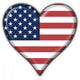 Bottone Cuore Americano Usa