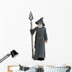 Magical Wizard Holding Staff Wall Decal