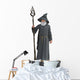 Magical Wizard Holding Staff Wall Decal