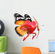 Cupid with butterfly wings. Wall Decal