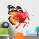 Cupid with butterfly wings. Wall Decal