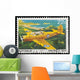 australian stamp featuring the wackett trainer aircraft Wall Mural