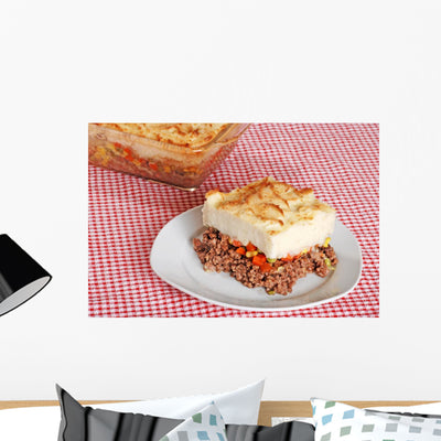 Top Shepards Pie Wall Mural shown on a wall