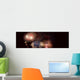 Panoramic Fireworks In A Night Sky Wall Mural