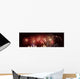 Panoramic Fireworks In A Night Sky Wall Mural