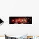 Panoramic Fireworks In A Night Sky Wall Mural