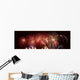 Panoramic Fireworks In A Night Sky Wall Mural