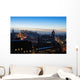 Central Edinburgh Scotland at Nightfall in Winter Wall Mural
