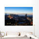 Central Edinburgh Scotland at Nightfall in Winter Wall Mural