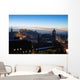 Central Edinburgh Scotland at Nightfall in Winter Wall Mural