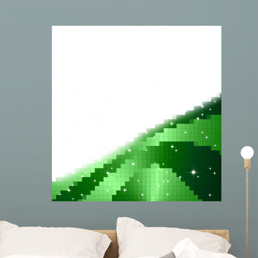background pixels and stars Wall Decal