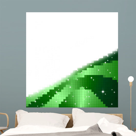background pixels and stars Wall Decal