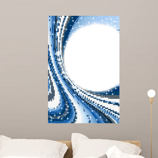 background circle mosaics and stars Wall Decal