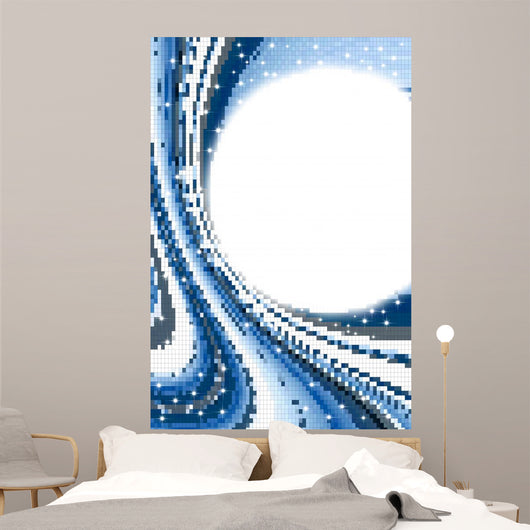 background circle mosaics and stars Wall Decal