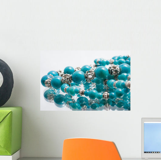 turquoise beads Wall Mural