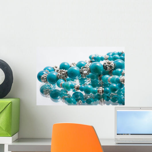 turquoise beads Wall Mural