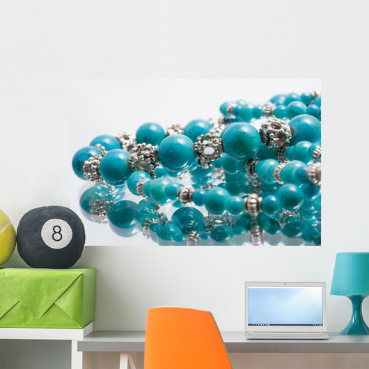 turquoise beads Wall Mural