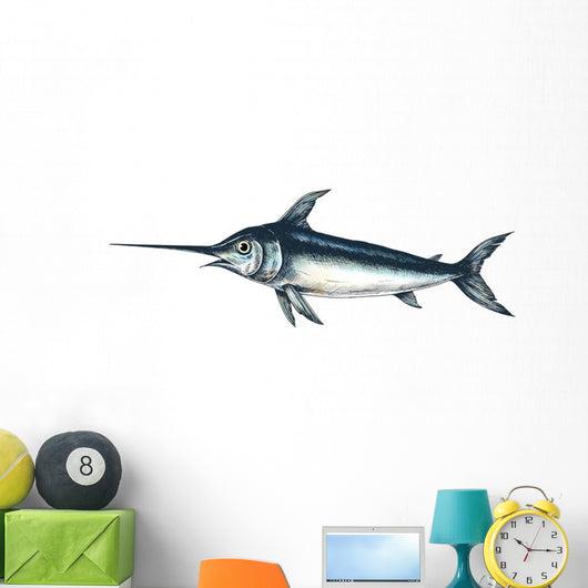 Hand Drawn Swordfish Wall Decal