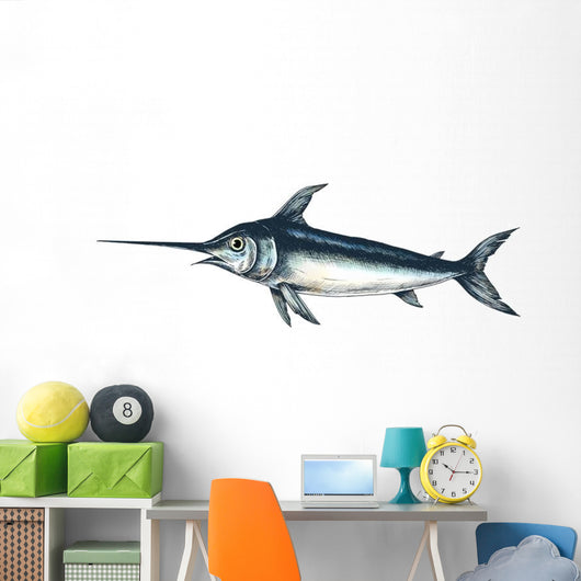 Hand Drawn Swordfish Wall Decal