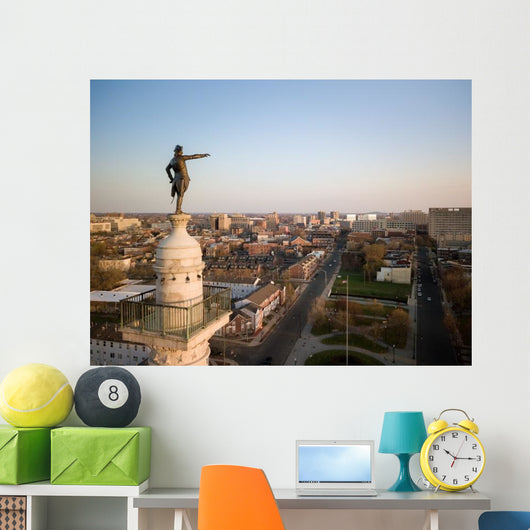 Aerial Trenton New Jersey City Scape Wall Decal