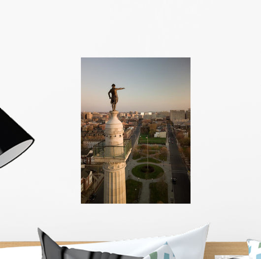 Aerial Trenton New Jersey Battle Monument Vertical Wall Decal