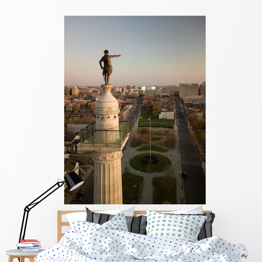 Aerial Trenton New Jersey Battle Monument Vertical Wall Decal