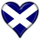 scotland heart flag Wall Decal