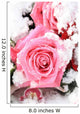 pink rose in the snow Wall Mural