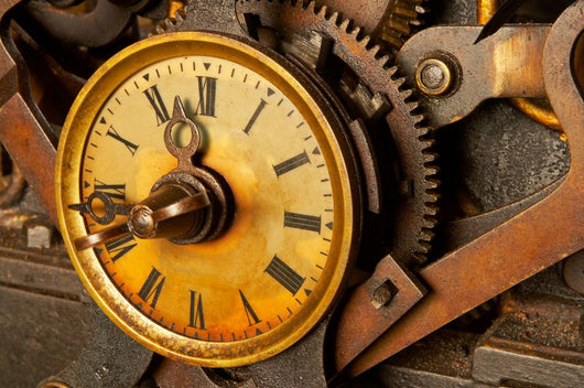 Antique Grunge Clock Wall Mural