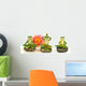 Artificial Frogs at the Yoga Wall Decal