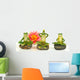 Artificial Frogs at the Yoga Wall Decal