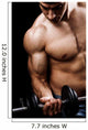 Powerful muscular man lifting weights Wall Mural