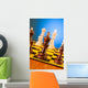 Chess concept with pieces on the board Wall Mural