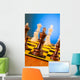 Chess concept with pieces on the board Wall Mural