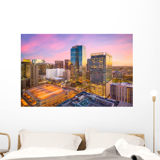 Phoenix Arizona Usa Downtown Cityscape Evening Wall Decal