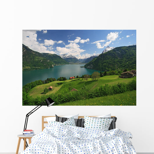 Lake Lucerne and Alps Wall Mural
