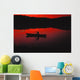 Canoeing At Sunset, Algonquin Park, Ontario Wall Mural