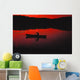 Canoeing At Sunset, Algonquin Park, Ontario Wall Mural