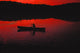 Canoeing At Sunset, Algonquin Park, Ontario Wall Mural