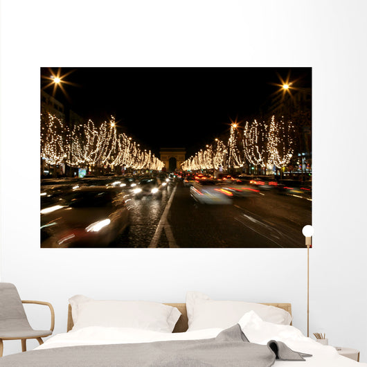 les champs élysées illuminés (2) Wall Mural