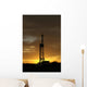 natural gas well texas sunset silhouette Wall Mural