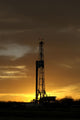 natural gas well texas sunset silhouette Wall Mural
