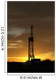 natural gas well texas sunset silhouette Wall Mural