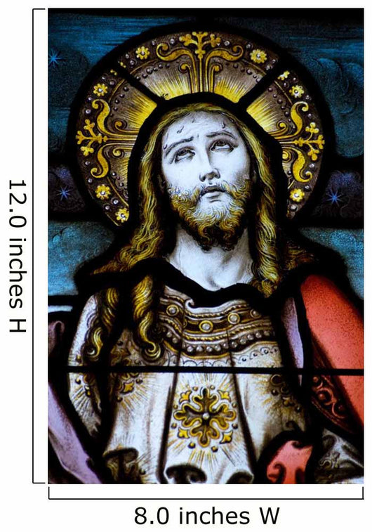 Christ Looking to Heaven Stained Glass Window Wall Mural
