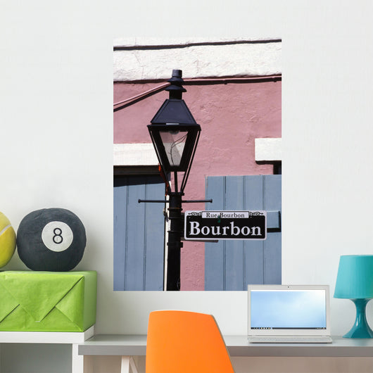 Bourbon Street Sign New Orleans Wall Mural