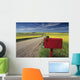 Mailbox On Country Road, Tiger Hills, Manitoba Wall Mural